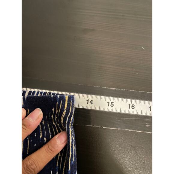 Womens Leggings Medium Blue Abstract Crochet Bell Bottom Flare Festival Boho - Picture 4 of 7